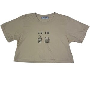 Alone AM‎ PM Graphic Crop Top T-Shirt – Size Small